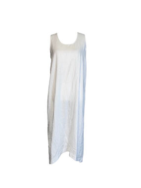 Saks Fifth Avenue White 100% Linen Sleeveless Maxi Dress S